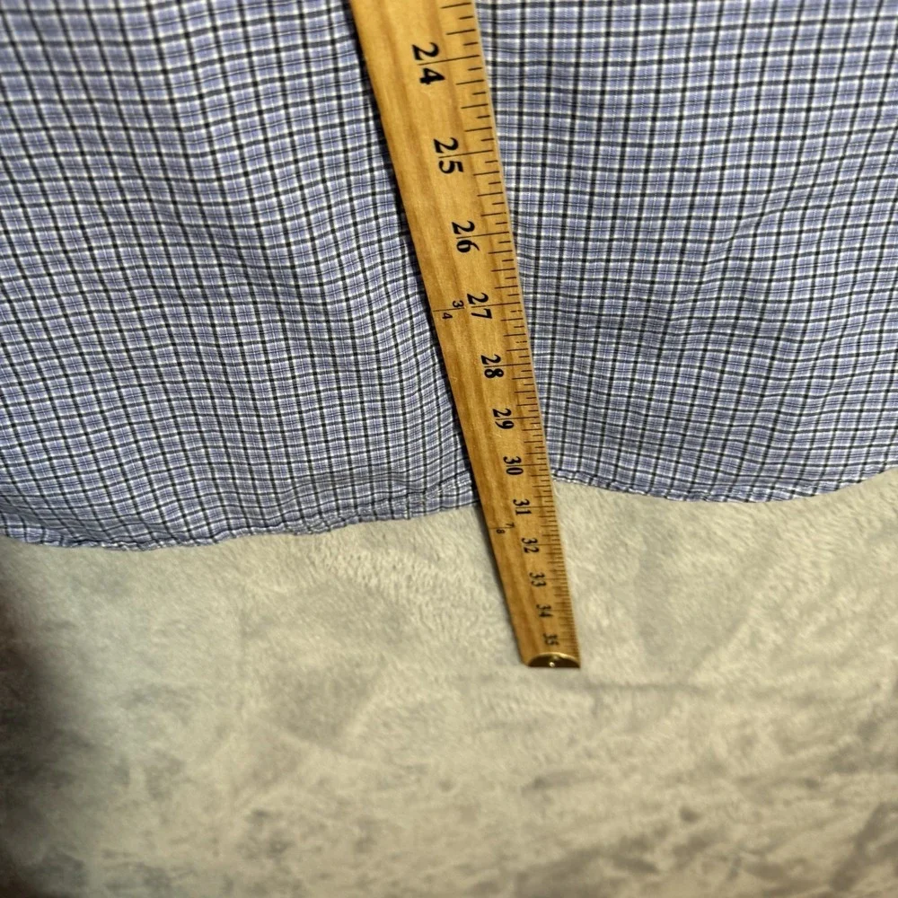 Polo Ralph Lauren Shirt Mens 2XL Blue Check‎ Stanton Classic Fit Button Up
